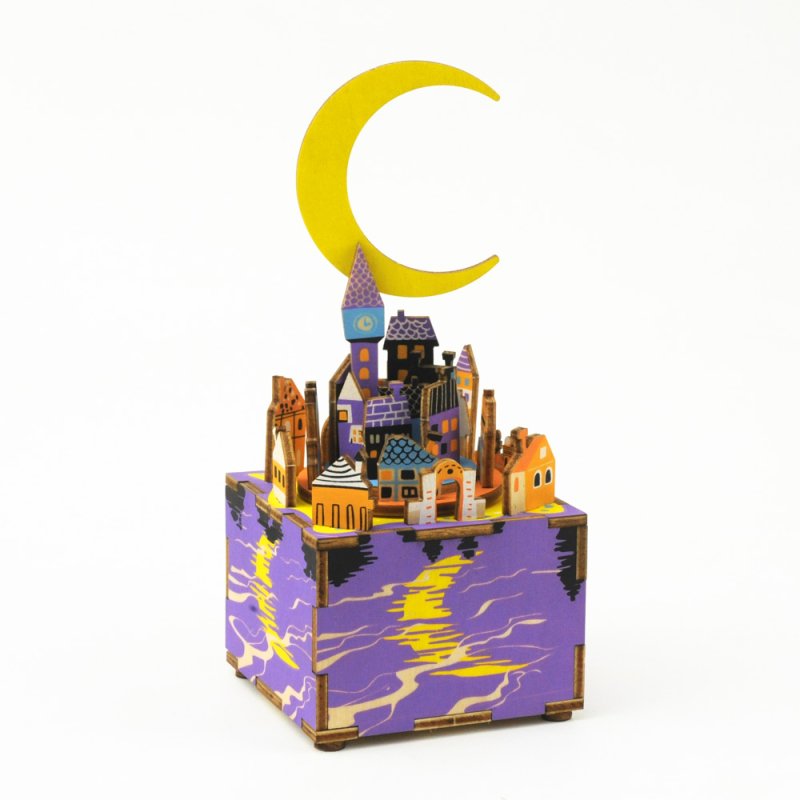 画像2: 【DIY木製パズルキットオルゴール】  ムーンドリーム (2)