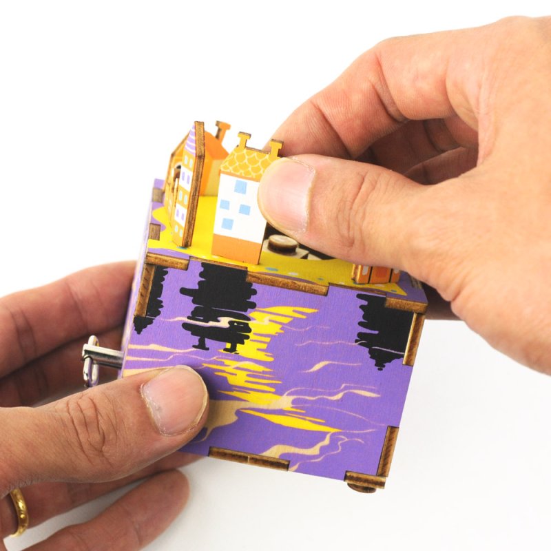 画像6: 【DIY木製パズルキットオルゴール】  ムーンドリーム (6)