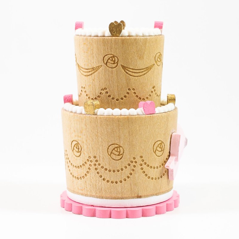 画像4: Lサイズ＊二段ケーキリボン 【 wooderful life DIYオルゴールオブジェ 】 (4)