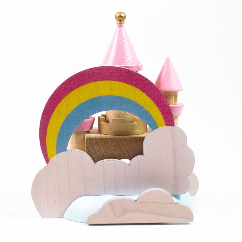 画像3: Lサイズ＊虹のお城 【 wooderful life DIYオルゴールオブジェ 】 (3)