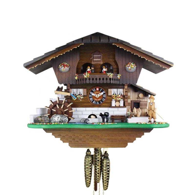 画像1: カッコー時計　ネコとネズミ (1)