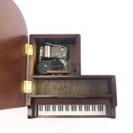 画像8: 18弁オルゴール用 木製アンティーク調グランドピアノケース (8)