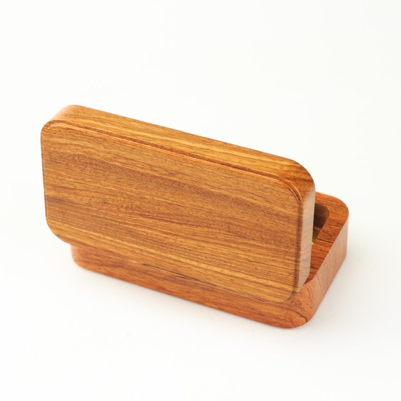 画像4: 18弁オルゴール用 リングピローボックス（ブビンガ） (4)