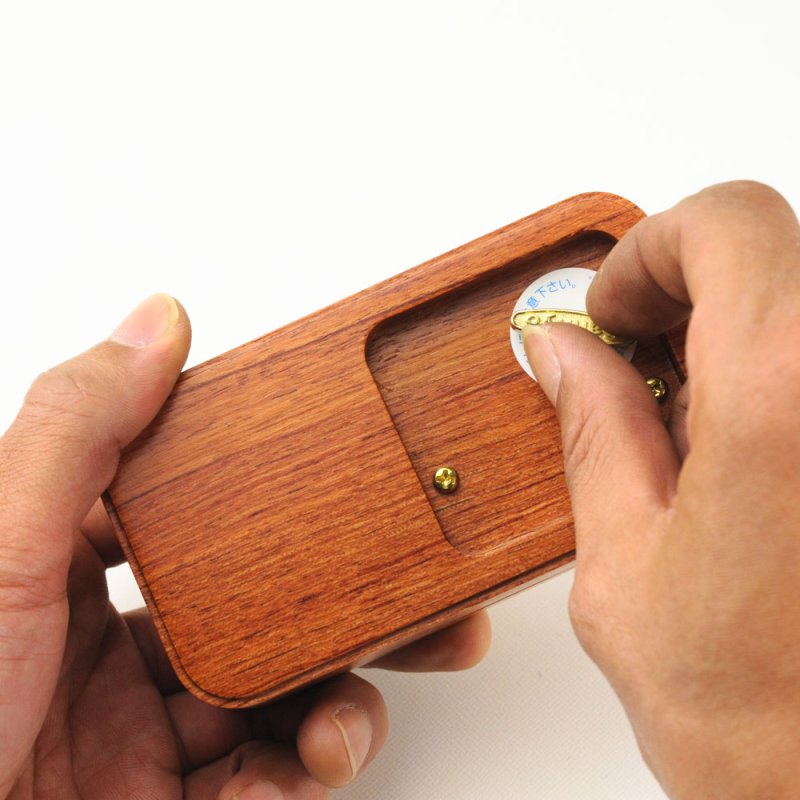 画像5: 18弁オルゴール用 リングピローボックス（ブビンガ） (5)