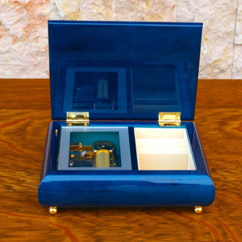 画像3: 30弁オルゴール用 ブルーメイプルケース (3)