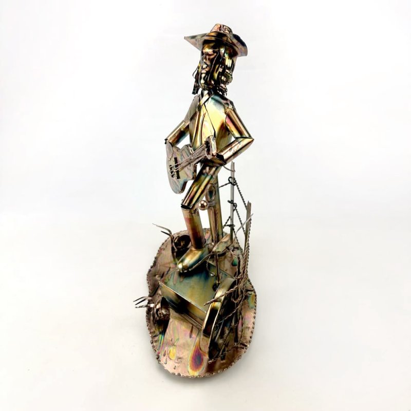 画像3: ブリキのからくりオルゴール　ギターを奏でるカウボーイ (3)