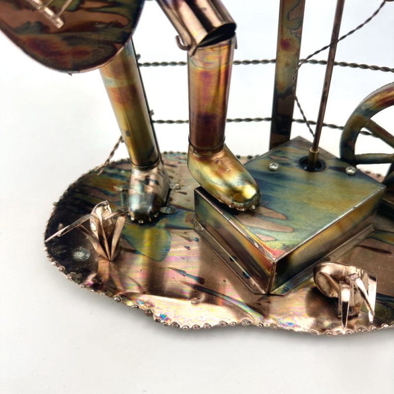 画像6: ブリキのからくりオルゴール　ギターを奏でるカウボーイ (6)