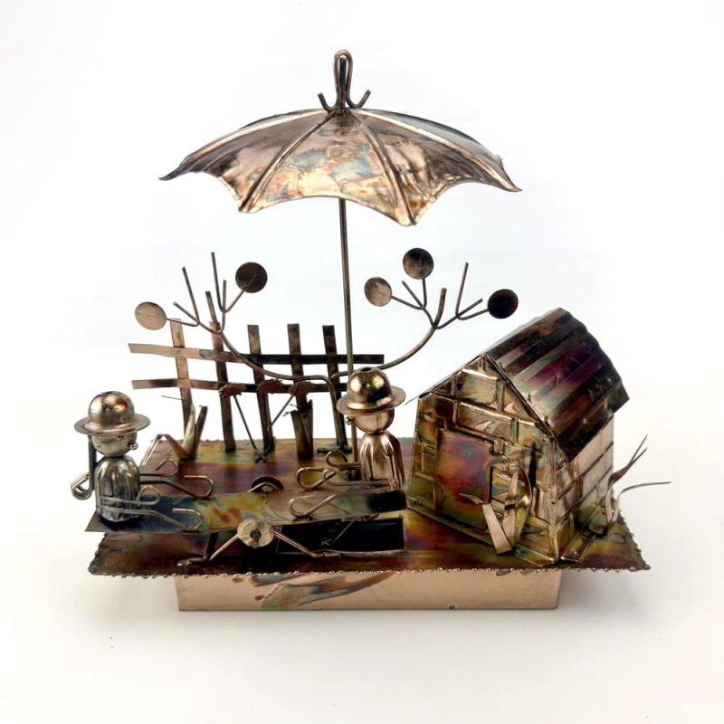 画像2: ブリキのからくりオルゴール　シーソー (2)