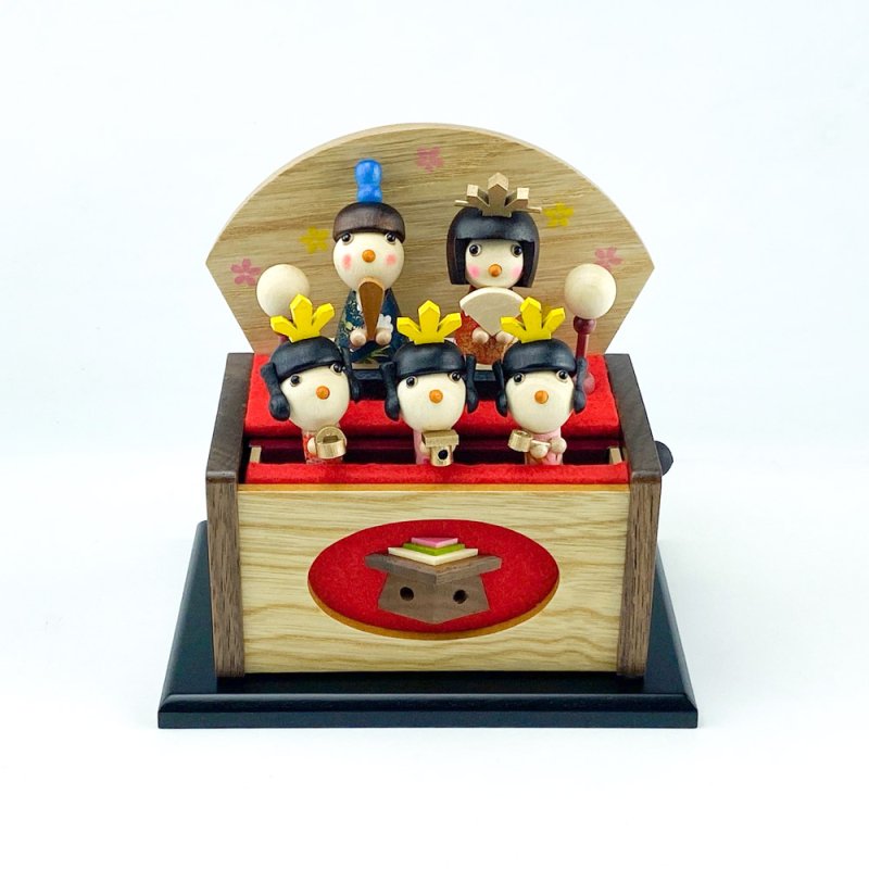 画像1: 18弁　からくりオルゴール　お雛様　二段飾り (1)