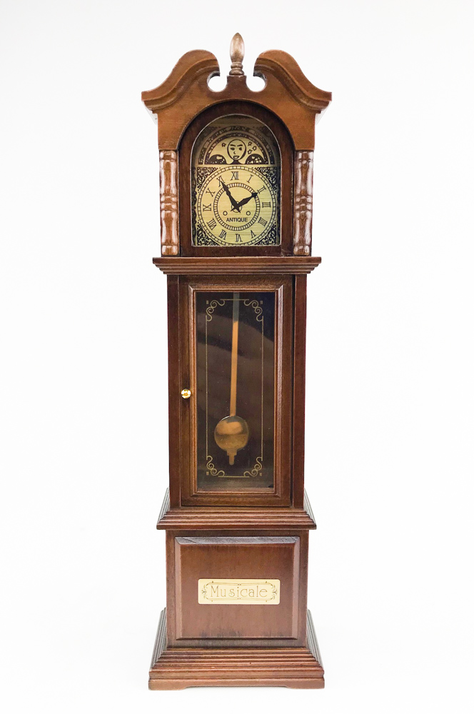 大きな柱時計、特大振り子時計、ゼンマイ柱時計、古時計、秒針付き 